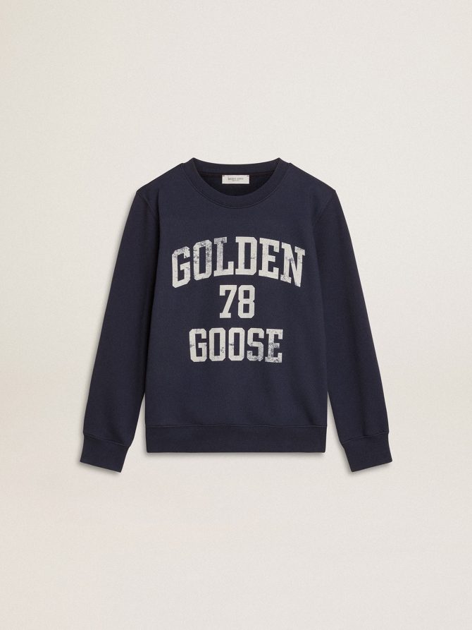 Boys’ dark blue sweatshirt with white print
