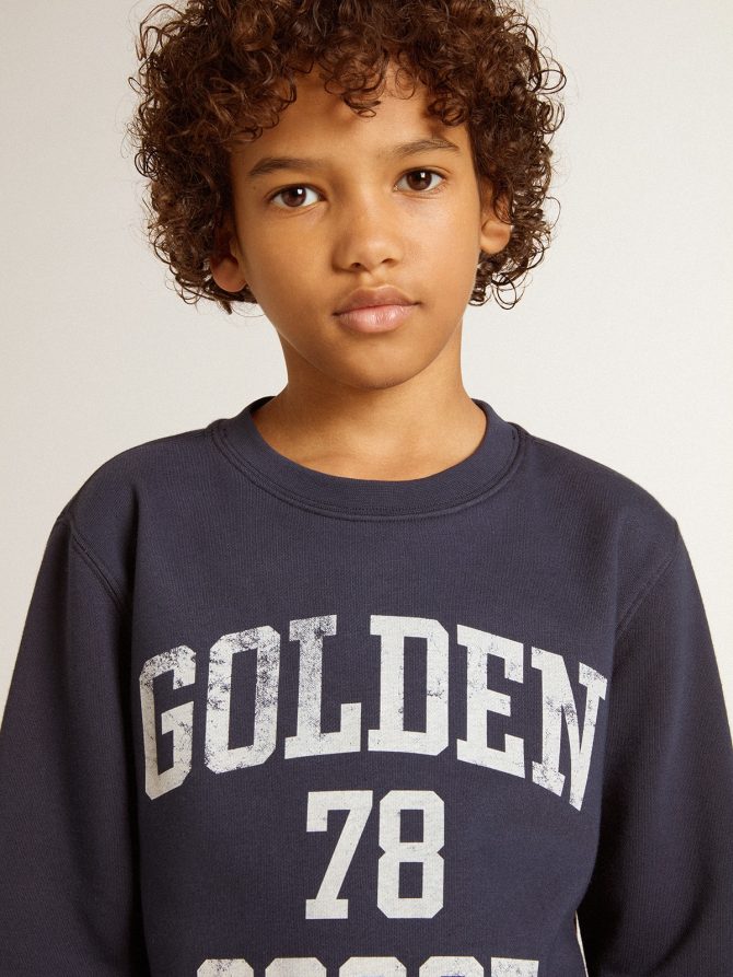 Boys’ dark blue sweatshirt with white print - Image 5