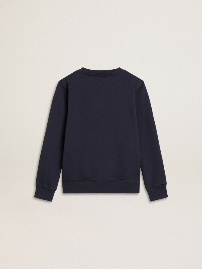 Boys’ dark blue sweatshirt with white print - Image 6