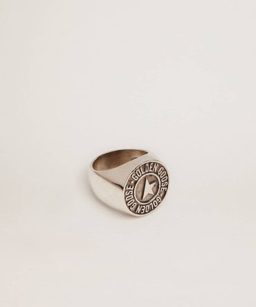 Men’s ring in antique silver color