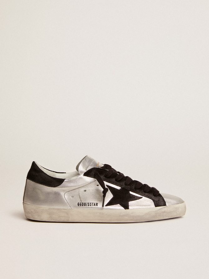 Men’s Super-Star in silver leather