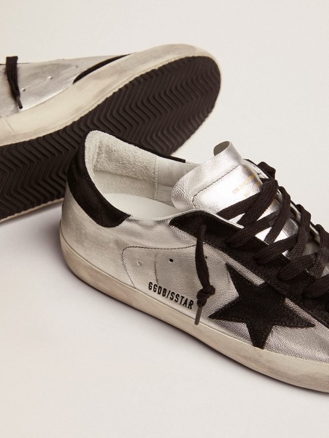 Men’s Super-Star in silver leather - Image 4