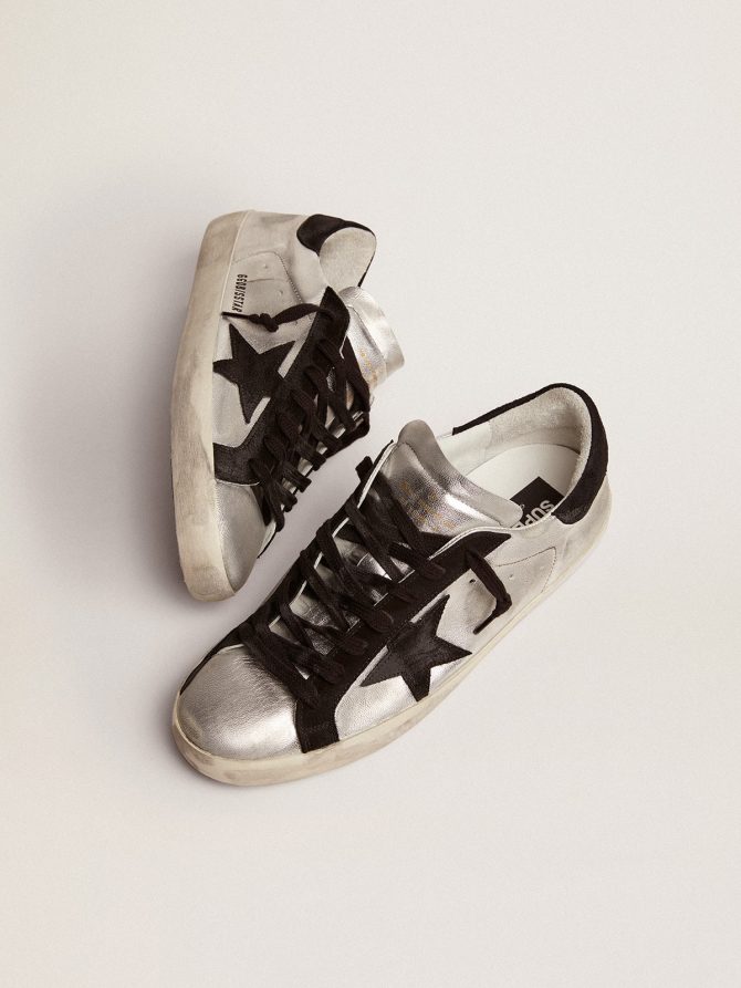 Men’s Super-Star in silver leather - Image 5