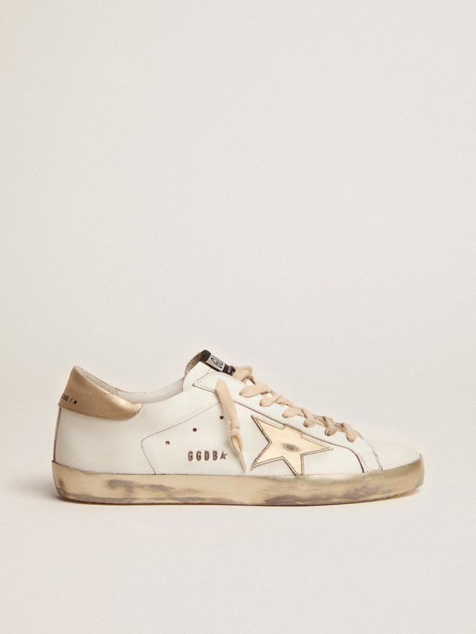 Men’s Super-Star with gold sparkle foxing and lettering