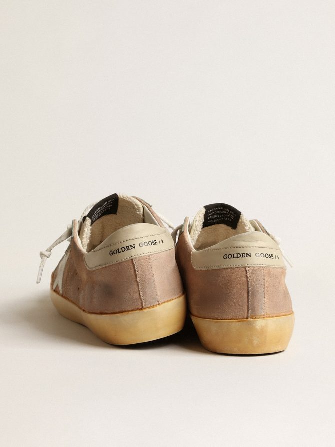 Super-Star in brown and green suede with white nappa leather star - Image 4