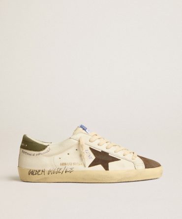 Men’s Super-Star LTD in nappa with brown suede star and green heel tab