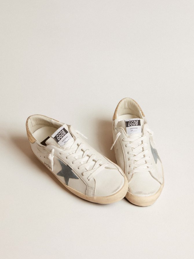 Men’s Super-Star with suede star and platinum snake-print leather heel tab - Image 2