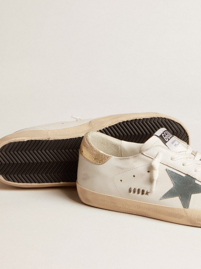 Men’s Super-Star with suede star and platinum snake-print leather heel tab - Image 3
