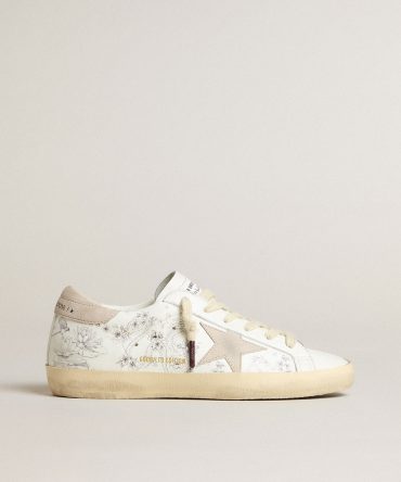 Men’s Super-Star LTD CNY in white leather with lettering on the upper