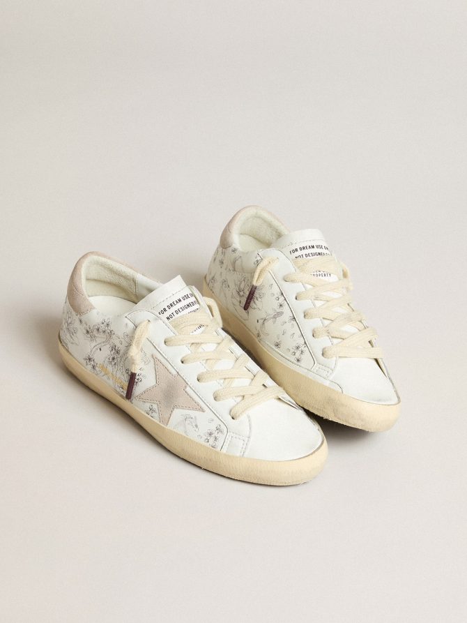 Men’s Super-Star LTD CNY in white leather with lettering on the upper - Image 2