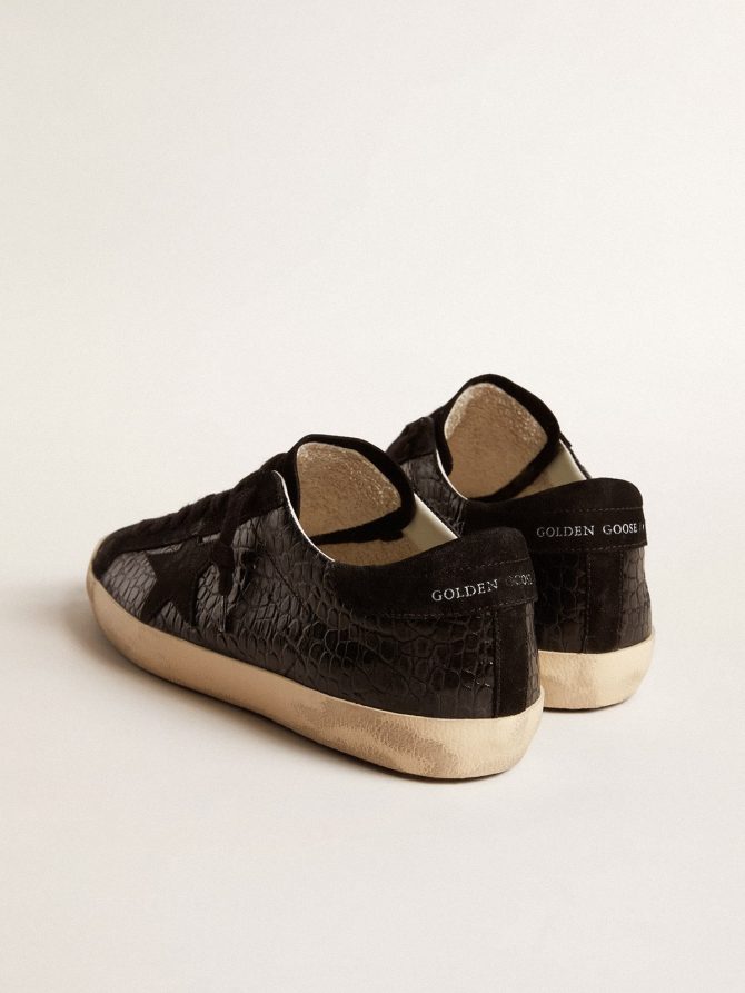 Men’s Super-Star LTD in crocodile-print leather with black suede inserts - Image 4