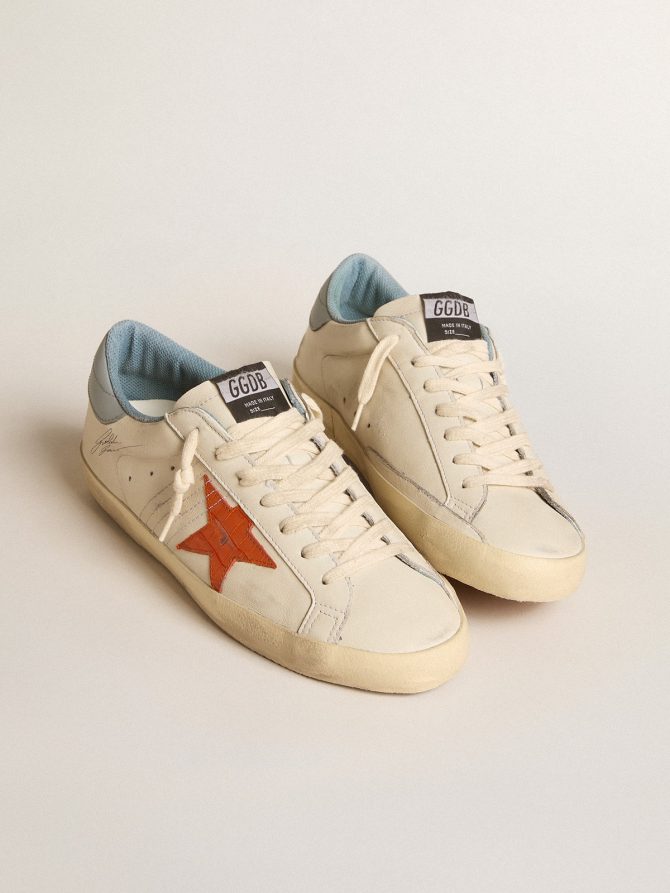 Men’s Super-Star with crocodile-print star and silver-blue heel tab - Image 2