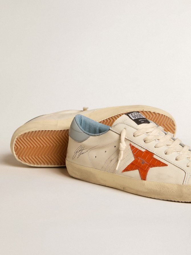 Men’s Super-Star with crocodile-print star and silver-blue heel tab - Image 3
