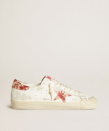 White Men’s Super-Star LAB with rust-effect star and heel tab
