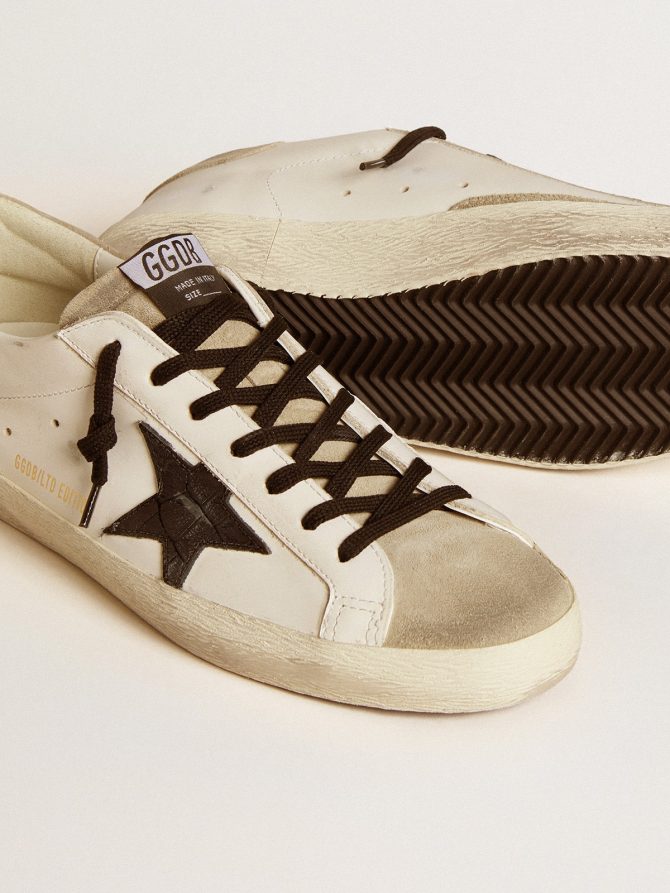 Men’s Super-Star LTD with black croc-print leather star and suede inserts - Image 3