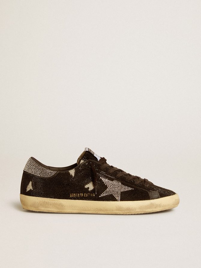 Men’s Super-Star in suede and Swarovski crystals with silver star