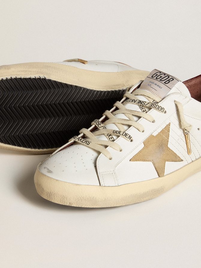 Men’s Super-Star with sand suede star and red croc-print leather heel tab - Image 3