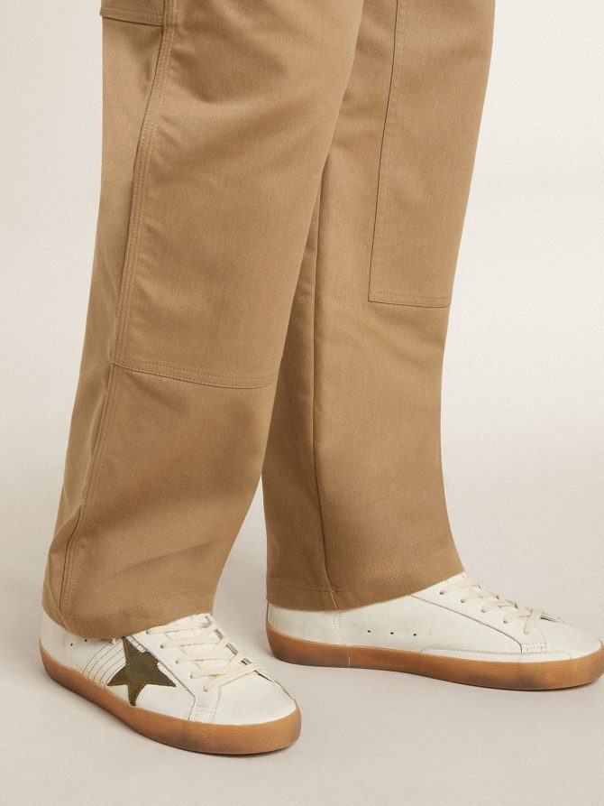 Men’s Super-Star LTD with military green nubuck star and heel tab - Image 3