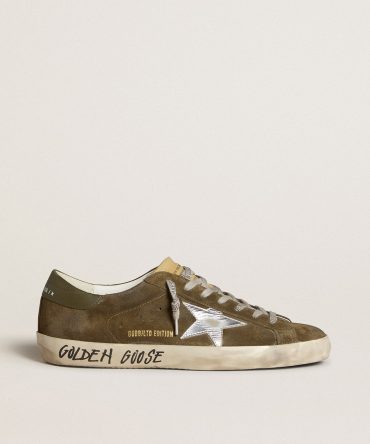 Men’s Super-Star LTD in suede with metallic leather star and leather heel tab
