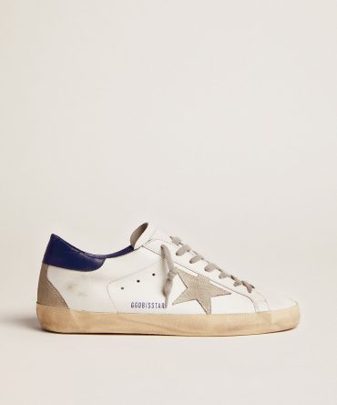 Men’s Super-Star with suede star and blue heel tab