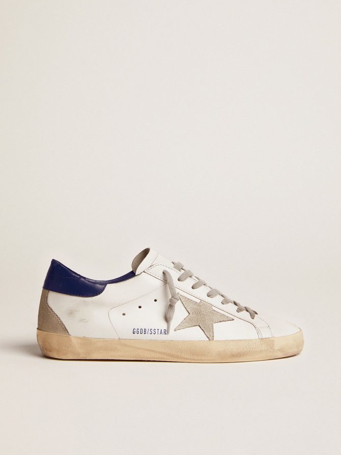 Men’s Super-Star with suede star and blue heel tab