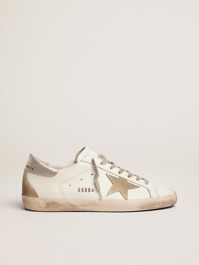 Men’s Super-Star with silver heel tab and lettering