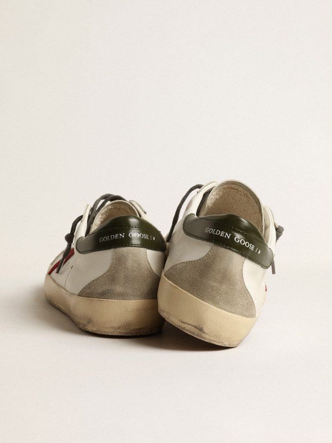 Men’s Super-Star with red suede star and green leather heel tab - Image 5