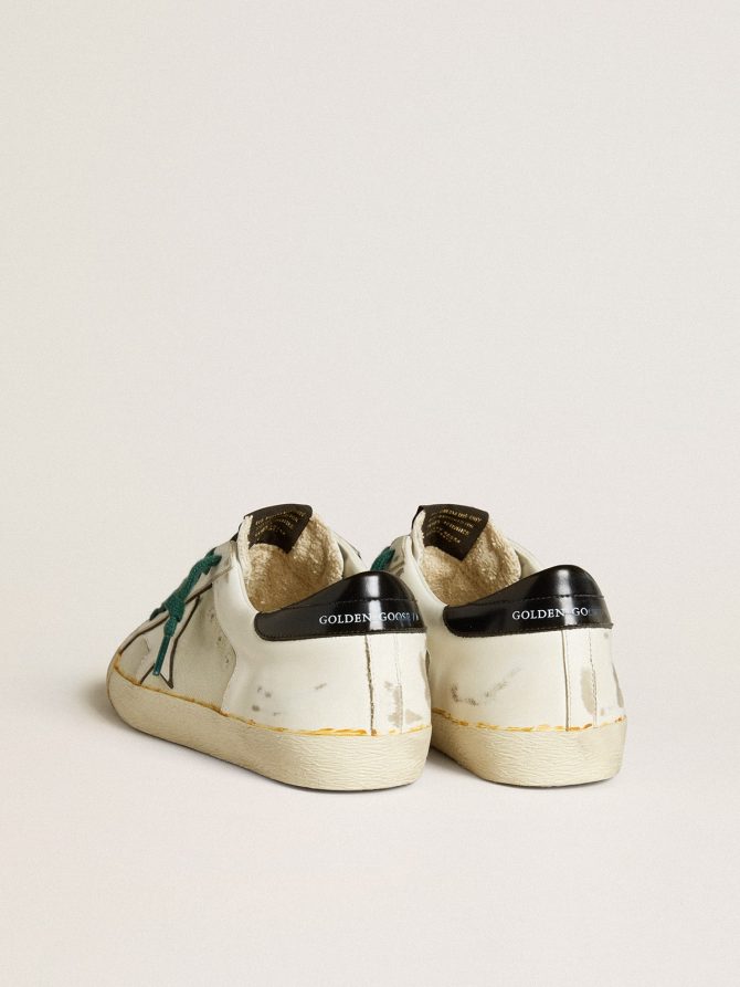 Men’s Super-Star LAB in white leather with white star and black heel tab - Image 4