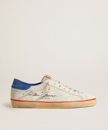 Men’s Super-Star with perforated star and blue suede heel tab