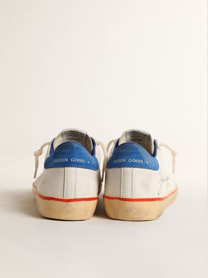 Men’s Super-Star with perforated star and blue suede heel tab - Image 4