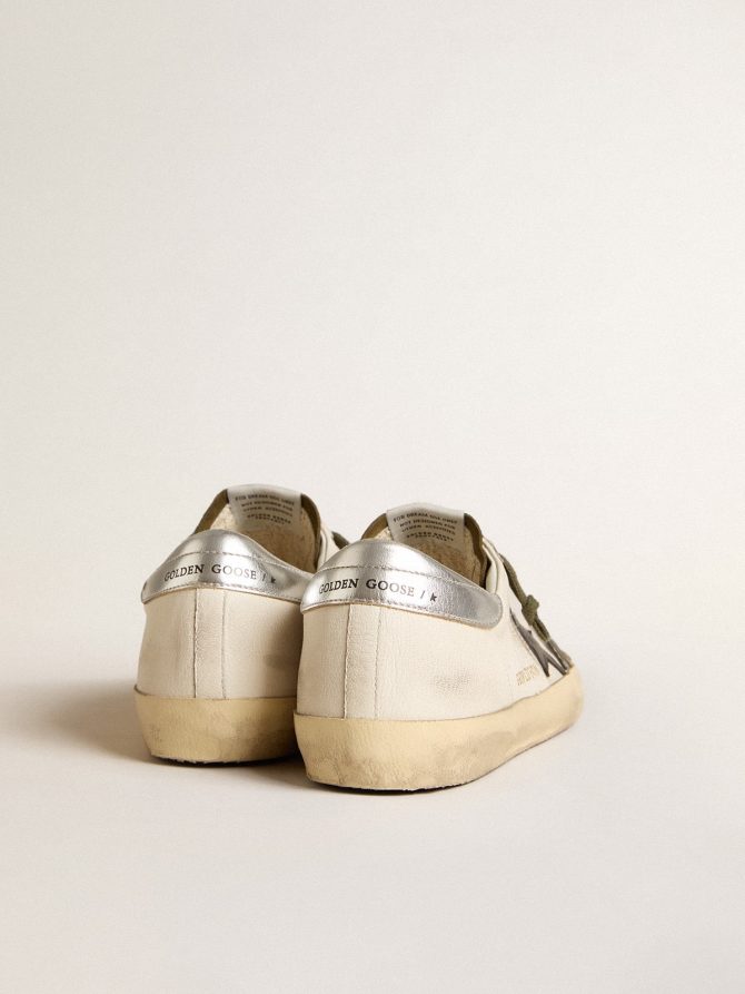 Men’s Super-Star LTD in nappa leather with black leather star and silver heel tab - Image 5