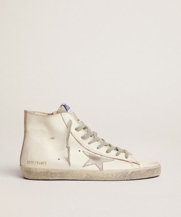 Men’s Francy in leather with silver suede star