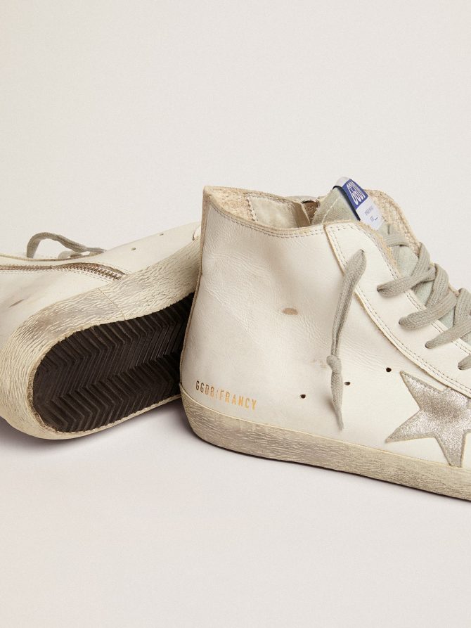 Men’s Francy in leather with silver suede star - Image 4
