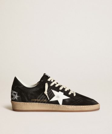 Men’s Ball Star in black suede with white leather star