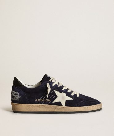 Men’s Ball Star in dark blue suede with white nubuck star