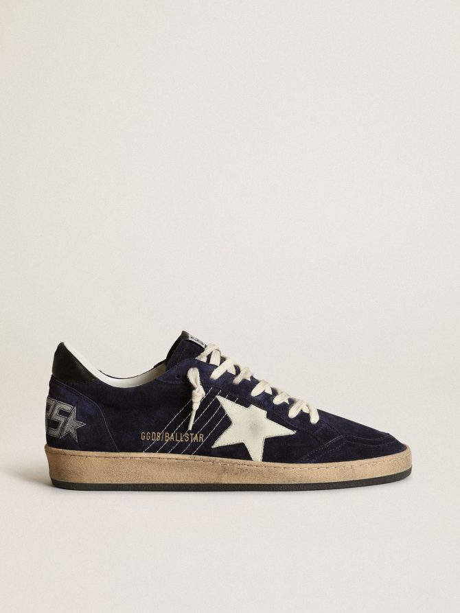 Men’s Ball Star in dark blue suede with white nubuck star