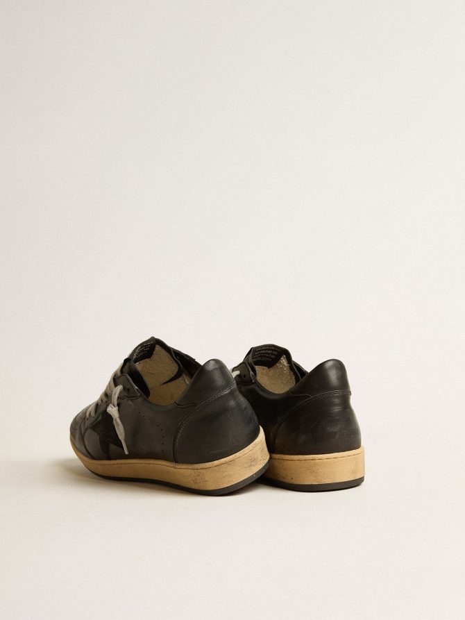 Men’s Ball Star in black nappa with suede star and nappa heel tab - Image 5