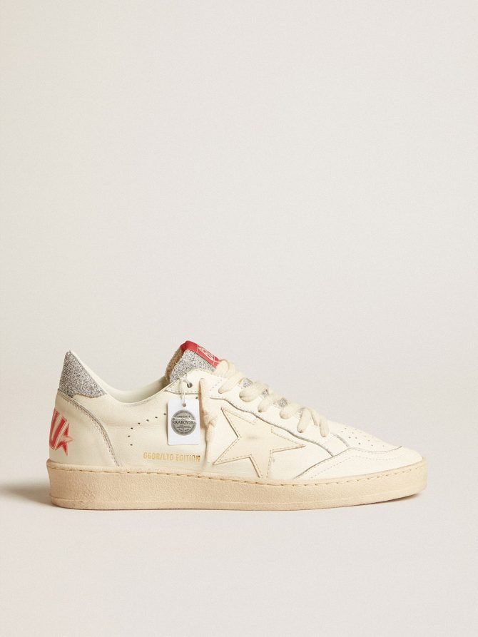 Men’s Ball Star LTD in nappa with white star and Swarovski crystal heel tab - Image 2
