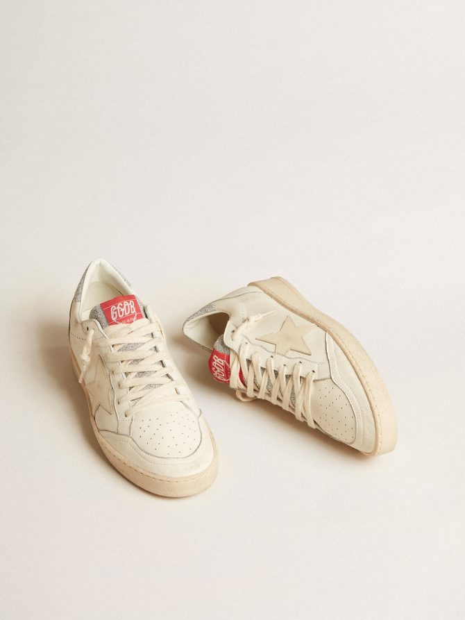 Men’s Ball Star LTD in nappa with white star and Swarovski crystal heel tab - Image 3
