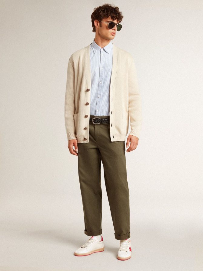 Men’s Ball Star  Wishes in white leather with a red star and heel tab - Image 6