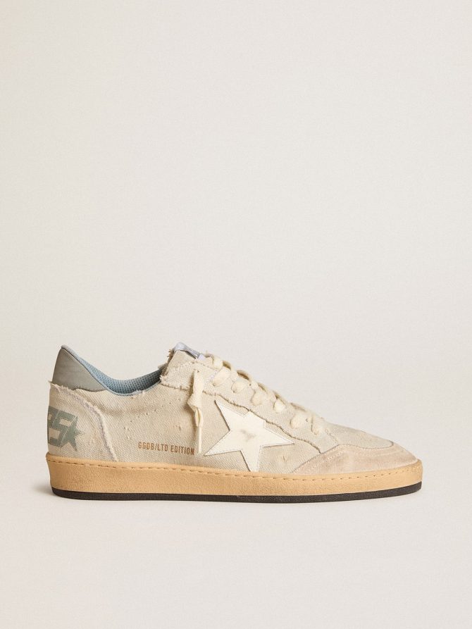 Men’s Ball Star LTD in gray canvas with leather star and nubuck heel tab
