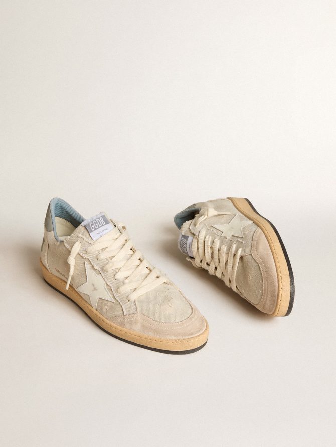Men’s Ball Star LTD in gray canvas with leather star and nubuck heel tab - Image 2
