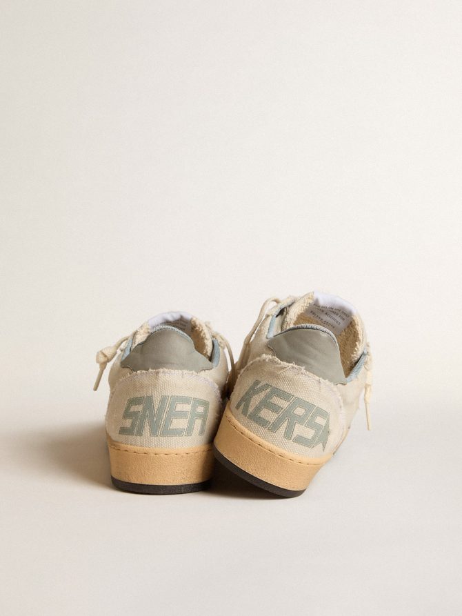 Men’s Ball Star LTD in gray canvas with leather star and nubuck heel tab - Image 4