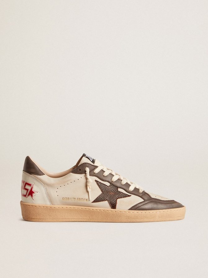 Men’s Ball Star LTD in nappa with brown star and gray leather heel tab