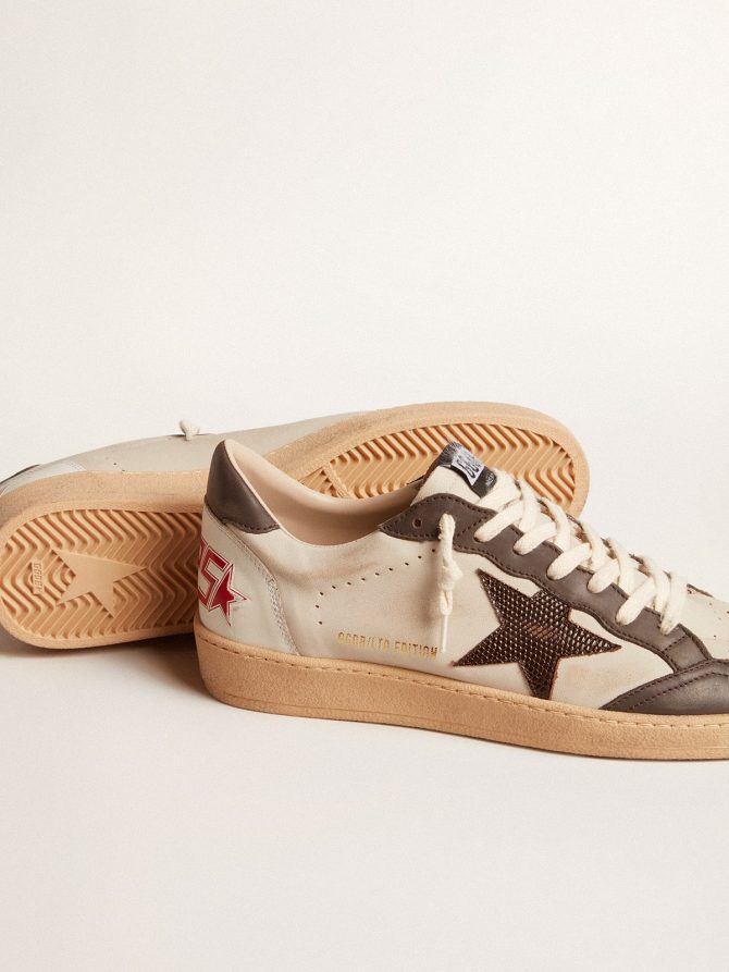 Men’s Ball Star LTD in nappa with brown star and gray leather heel tab - Image 3