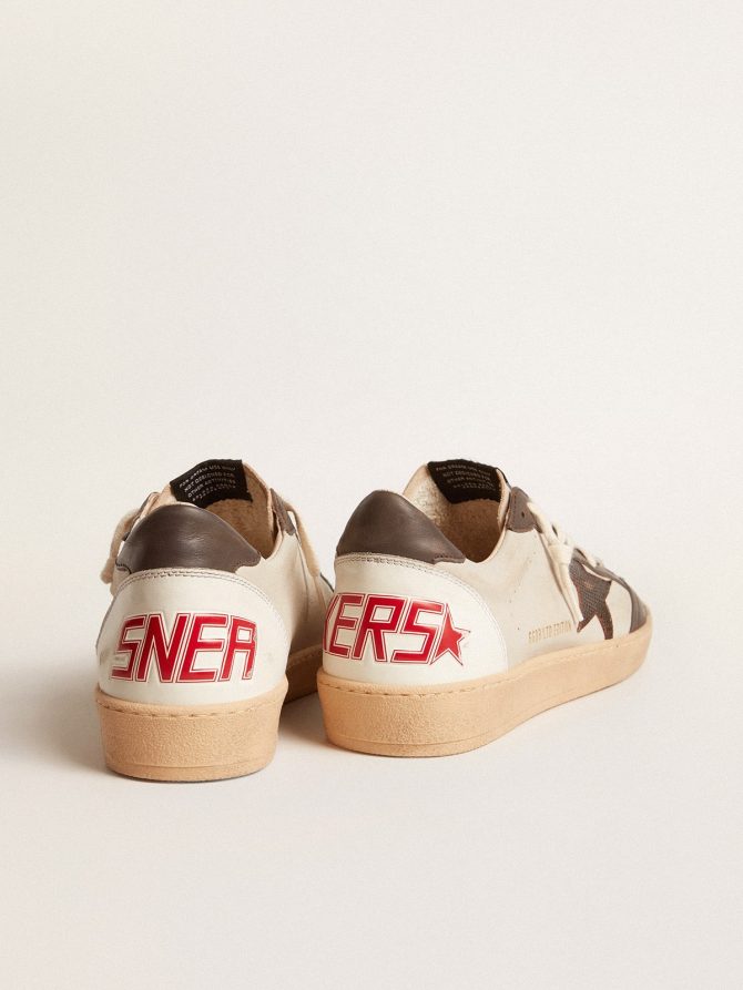 Men’s Ball Star LTD in nappa with brown star and gray leather heel tab - Image 4