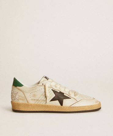 Men’s Ball Star with black leather star and green leather heel tab