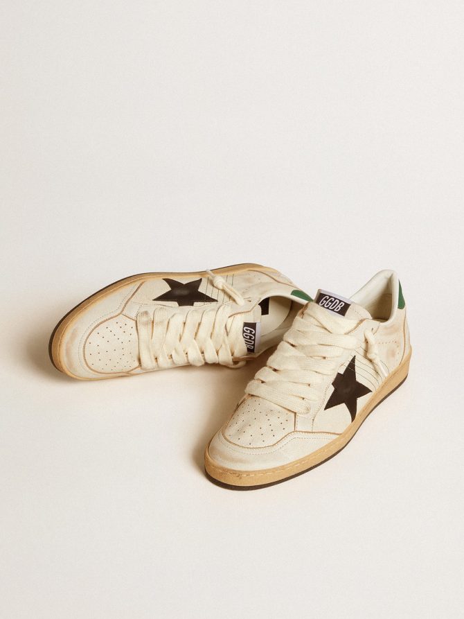 Men’s Ball Star with black leather star and green leather heel tab - Image 2