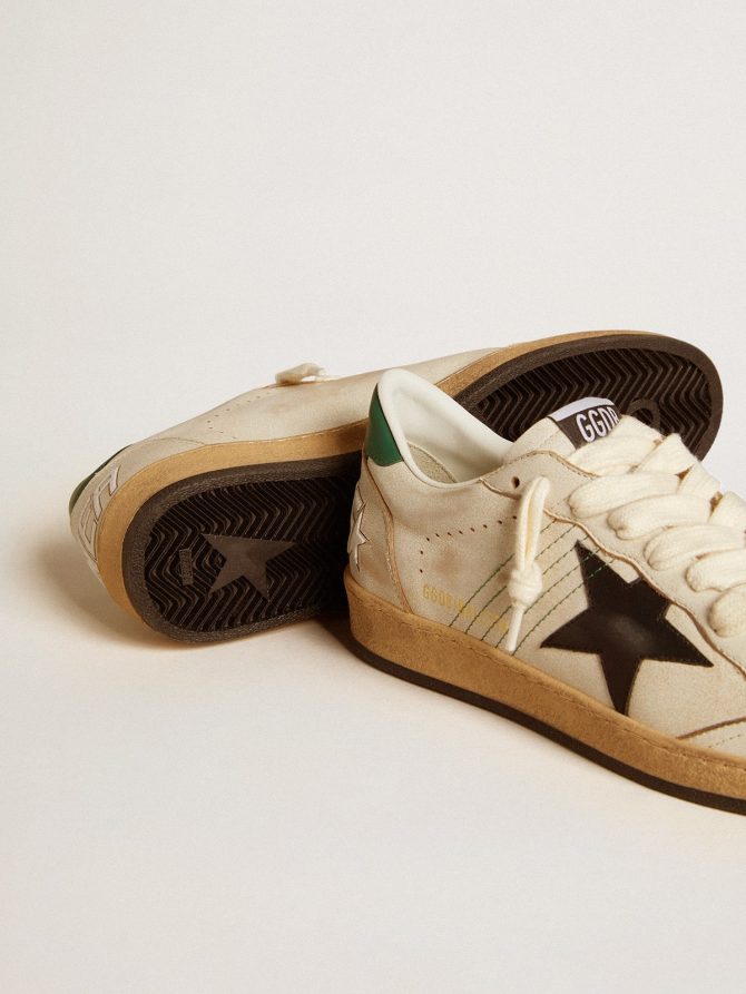Men’s Ball Star with black leather star and green leather heel tab - Image 4