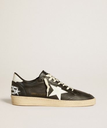 Men’s Ball Star in black nappa with white leather star and heel tab